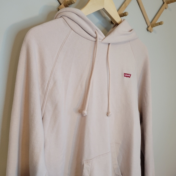 Levi's Blush Pink Hooded Sweatshirt Medium - Picture 6 of 10